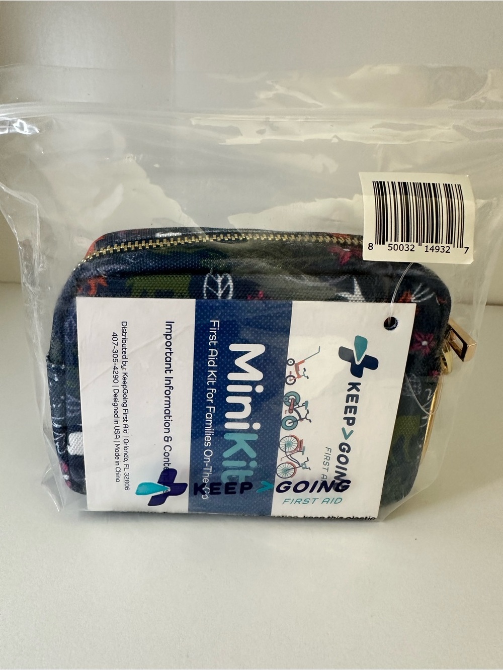 MiniKids First Aid Kit - Navy Floral